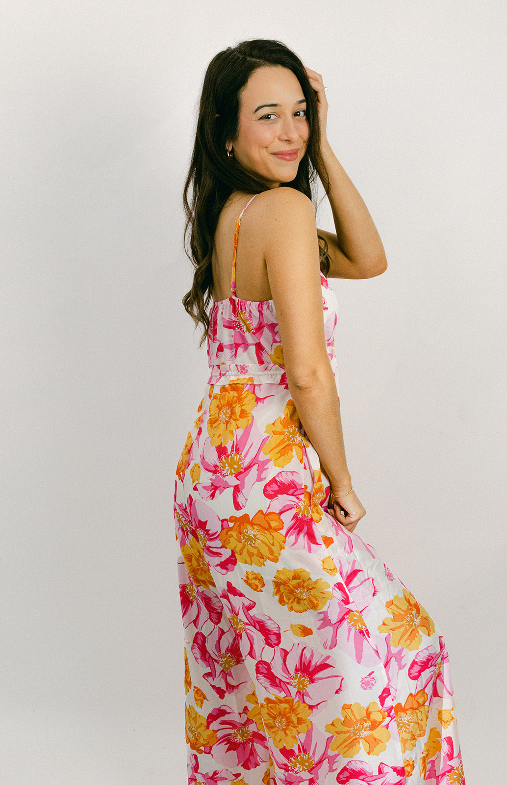 Pink Floral Jumpsuit