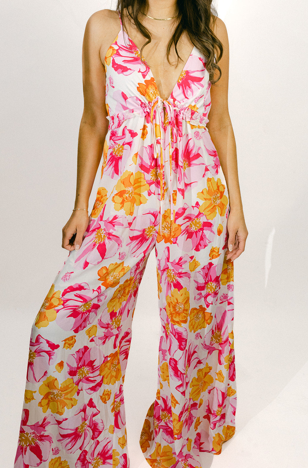 Pink Floral Jumpsuit