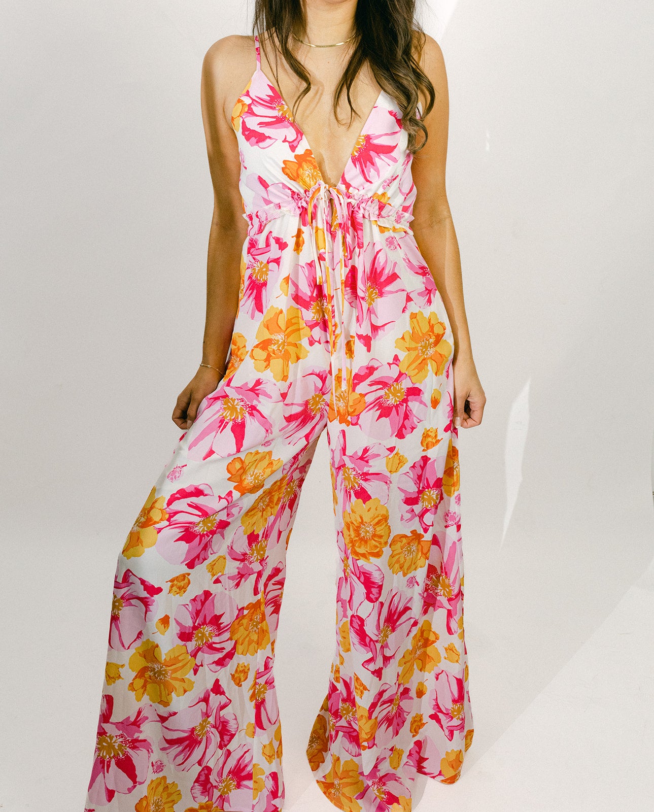 Pink Floral Jumpsuit