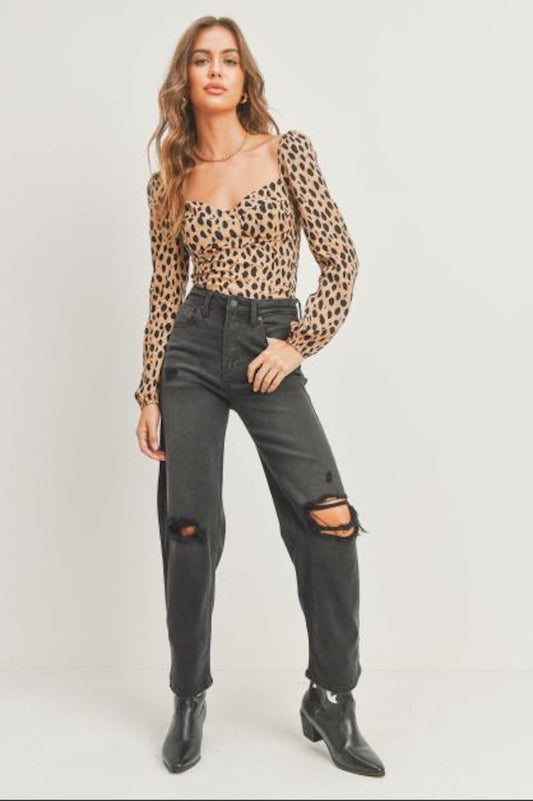 Amelie High Rise Straight Jeans
