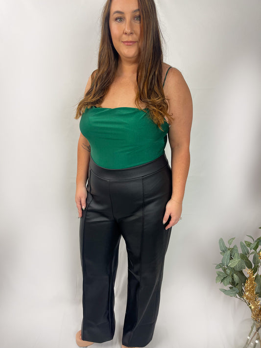 High Waisted Faux leather Pants